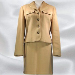 WAY-IN Mustard Colour Skirt Suit in Size 8